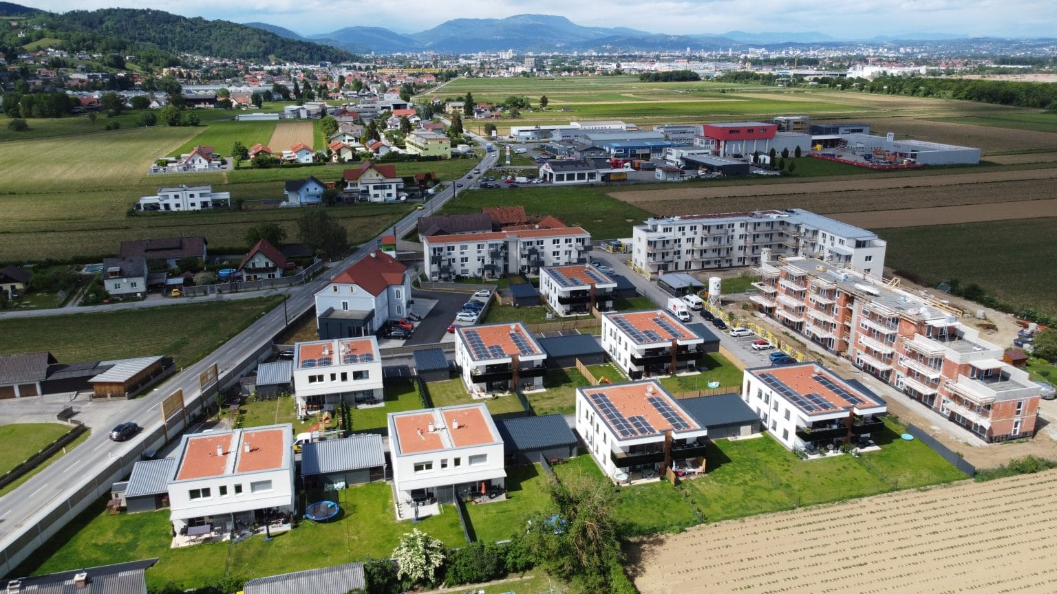 Bauprojekt in Seiersberg, Ansicht Bauphase