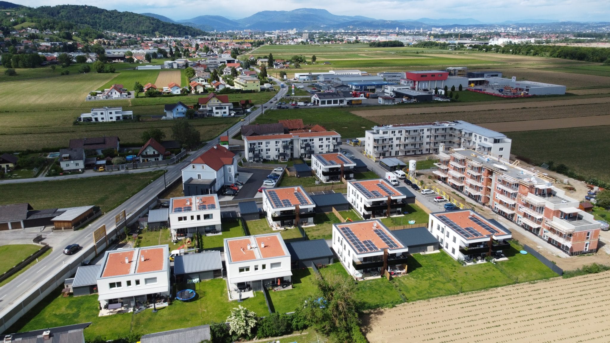 Bauprojekt in Seiersberg, Ansicht Bauphase