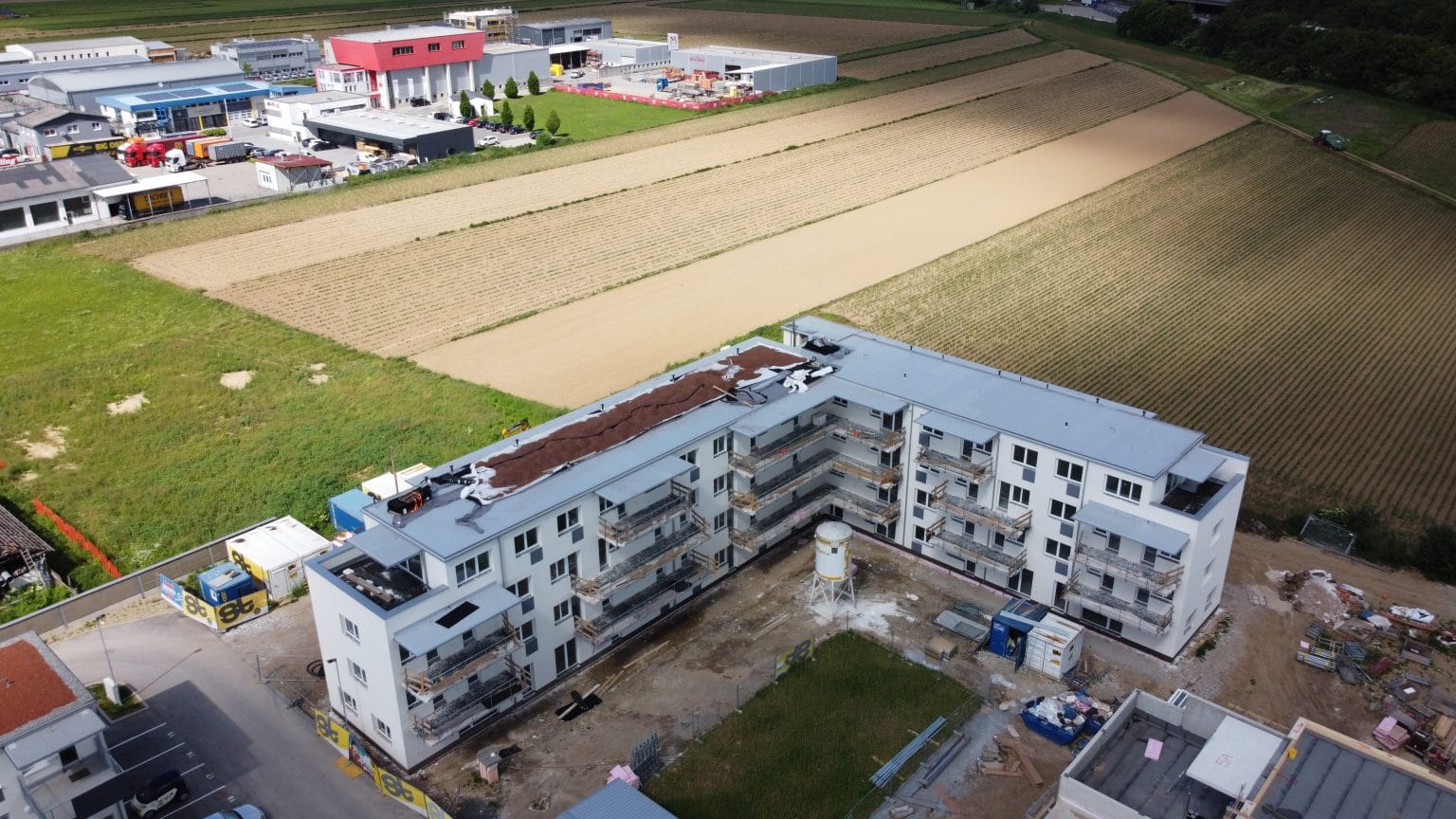 Bauprojekt in Seiersberg, Ansicht Bauphase