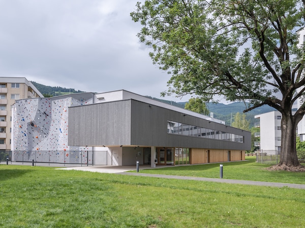 Neue Sporthalle in Leoben, Außenansicht