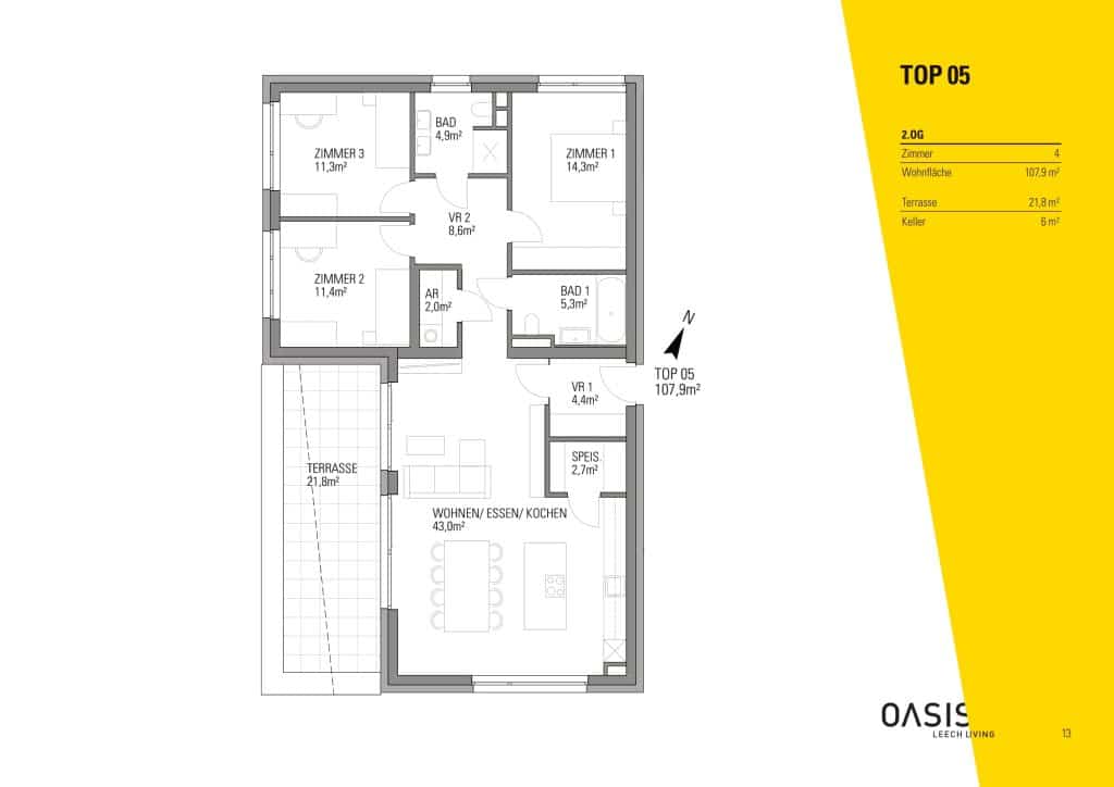 Grundriss Top 05 OASIS Leech Living