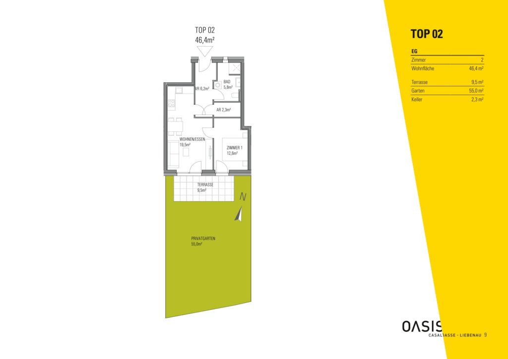 Grundriss Top 02 OASIS Casalgasse