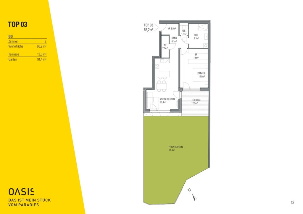 Grundriss Top 03 OASIS Uhlandgasse