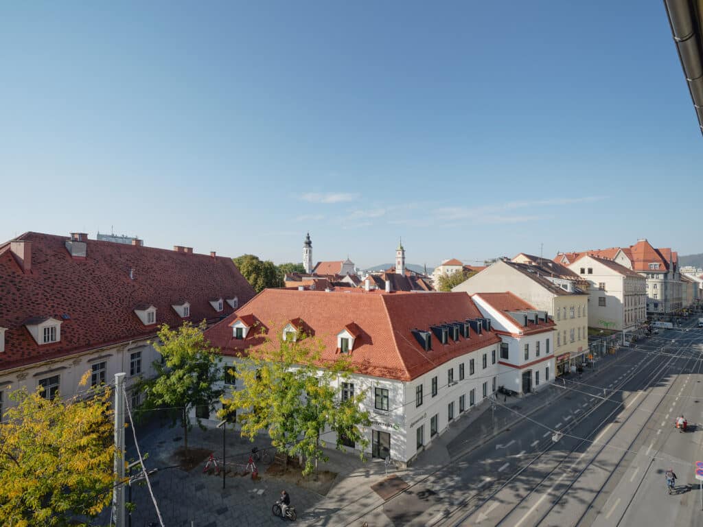 Fertig saniertes Gebäude Annenstraße 13 in Graz