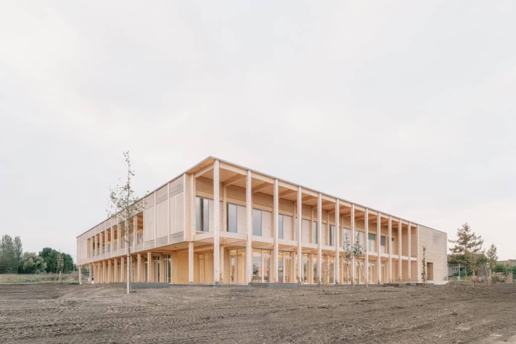 Windkraft Simonsfeld - Zubau Bürogebäude - Holzbau - Außenansicht
