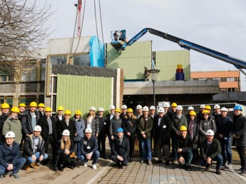 LBS Knittelfeld - Live Demo Tour serielle Sanierung RENVELOPE | Strobl Bau - Holzbau | (c)Klimafonds_Krobath